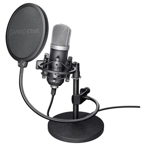 Trust 21753 Emita Microfono Professionale Usb da Studio di Registrazione in Flightcase Nero