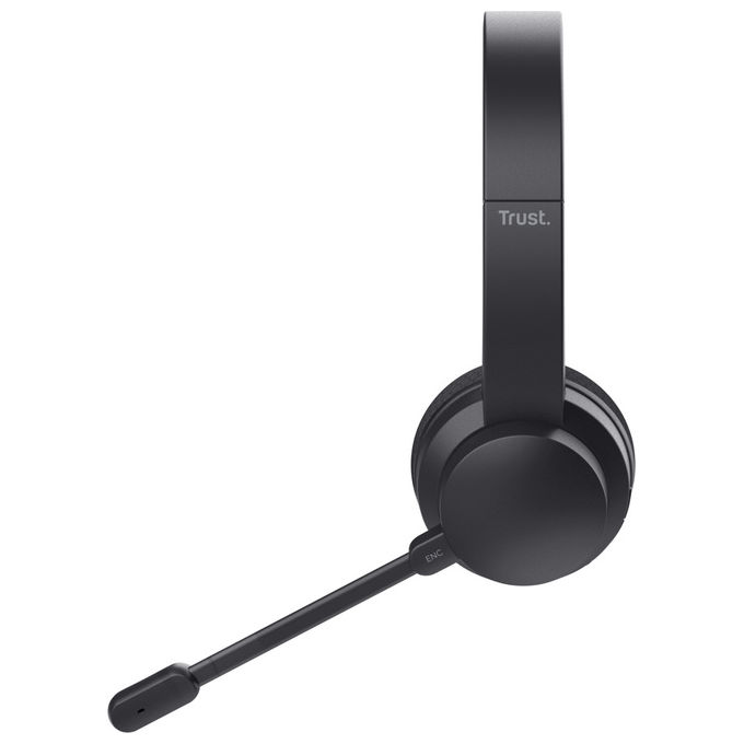 Trust Ayda Auricolare Bluetooth Over-ear Nero con Microfono USB-C per Musica e Chiamate