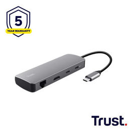 DALYX Adattatore Multiporta 8-in-1 Argento USB-C HDMI LAN Lettore Schede