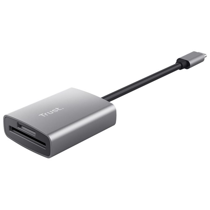 Trust 24136 Dalyx Lettore di Schede USB-C USB 3.2 Gen 1 SD SDHC SDXC microSD fino a 2 TB colore Alluminio