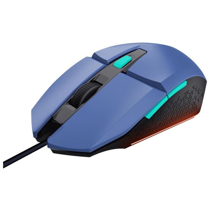 Trust Gaming GXT 109B Felox Mouse Gaming con 6 Pulsanti Programmabili Illuminazione LED Multicolore Blu