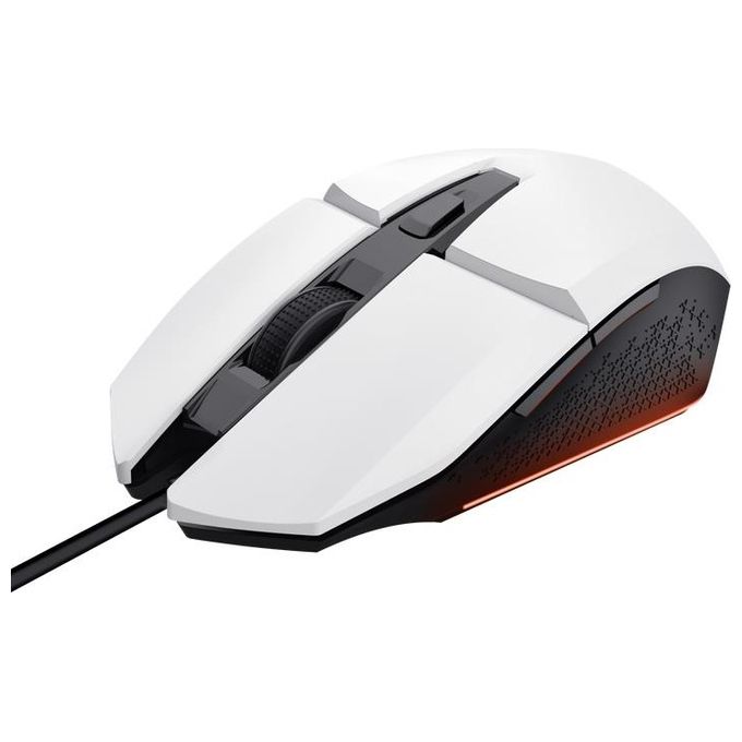 Trust Gaming GXT 109W Felox Mouse Gaming con 6 Pulsanti Programmabili Illuminazione LED Multicolore Bianco
