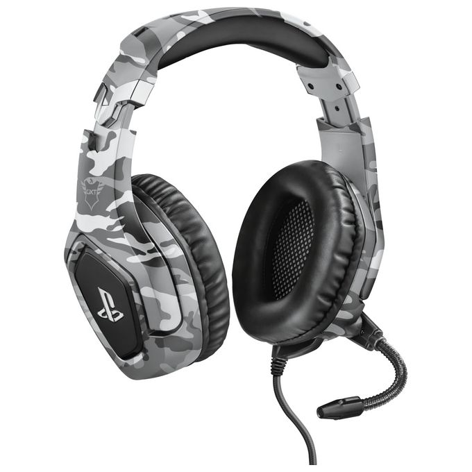 Trust Gaming GXT 488 Forze-B PS4 Cuffie con Microfono Ripiegabile Telecomando Integrato Grigio