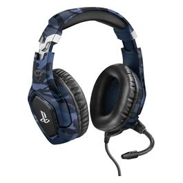 Trust Gaming GXT 488 Forze Cuffie Gaming con Licenza Ufficiale PlayStation 4 Microfono Ripiegabile e Archetto Regolabile Blu