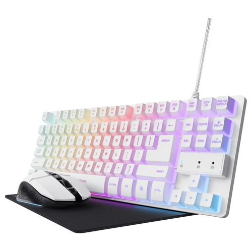 Gaming GXT 794W Kit 3-in-1 Mouse e Tastiera Gaming TKL Layout Italiano QWERTY Bianco