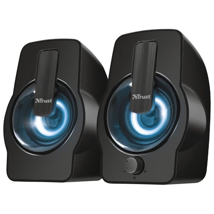 Image of Trust Gemi Compatto Set Altoparlanti con Raffinato Design e Illuminazione Led Rgb Nero