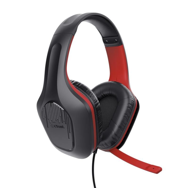 Trust GXT 415S ZIROX Cuffie Gaming Leggere Nero/Rosso