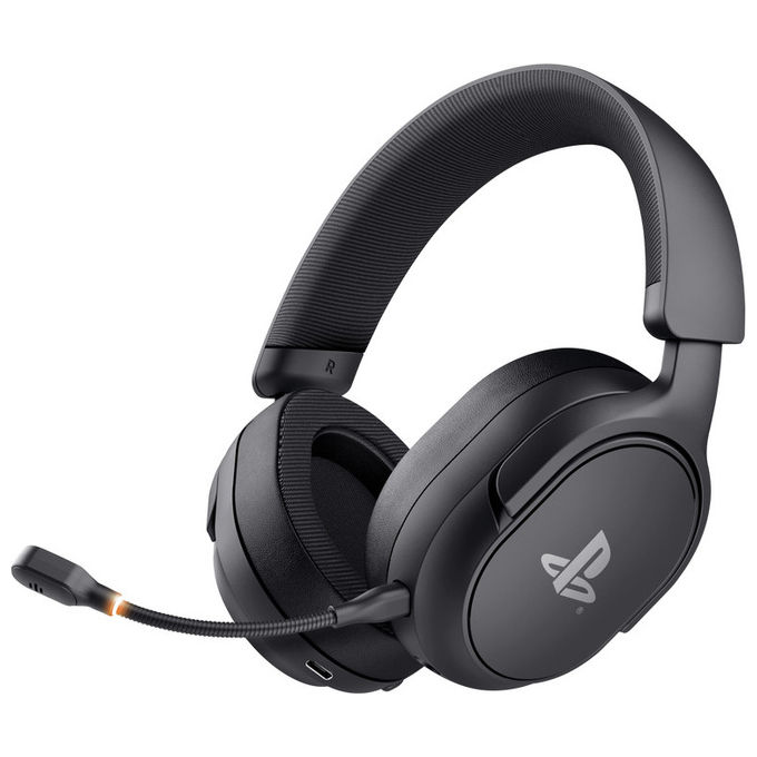 Trust GXT 499 Forta cuffie gaming wireless per PS5 e PC microfono cardioide rimovibile autonomia 55 ore nero