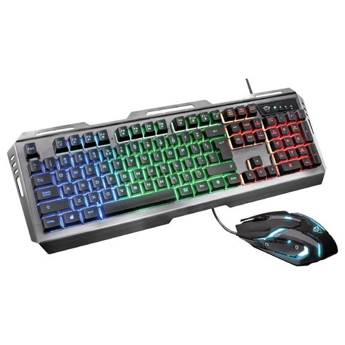 Trust GXT 845 Tural Gaming Combo Tastiera e Mouse Usb Qwerty Italiano Nero