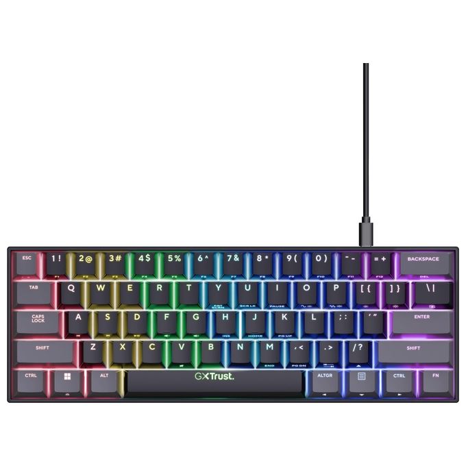 Trust GXT 867 Acira Tastiera USB QWERTY Italiano Nero