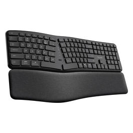 Keyra Tastiera Wireless Ergonomica Nero Layout Italiano Multi-connettore Tasti Silenziosi