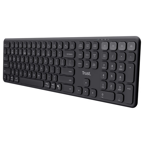 25633 Vaiya Tastiera Wireless Full-size Bluetooth 2.4 GHz Multi-dispositivo Layout QWERTY Italiano Ricaricabile USB-C colore Nero