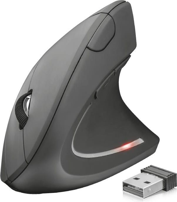 Trust Verto Mouse Verticale Ergonomico Wireless 800/1200/1600 DPI Nero