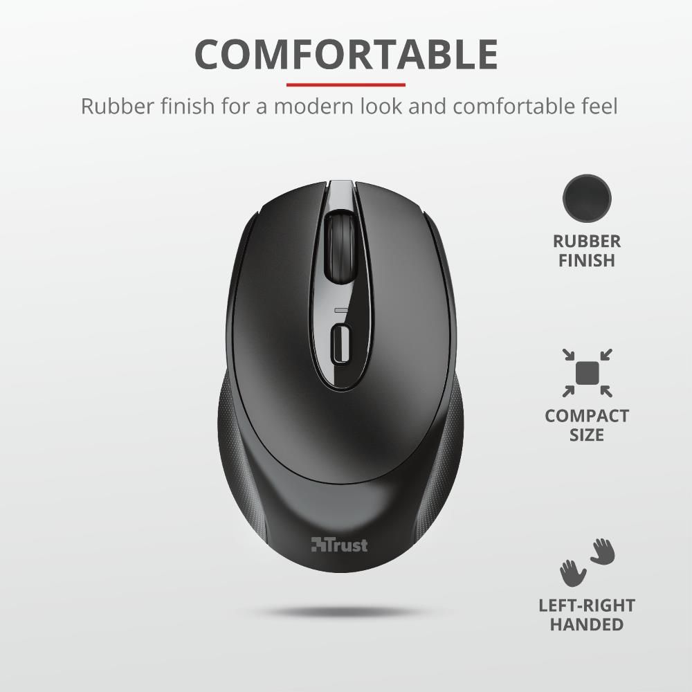 TRUST - 23809 - Mouse wireless ricaricabile zaya - 8713439238099