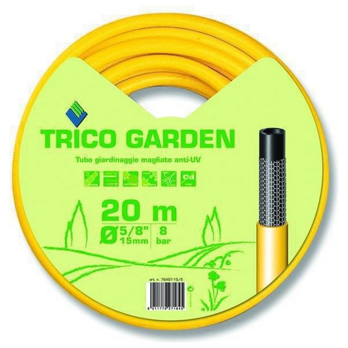 Fitt Tubo per Irrigazione Trico Garden con 3 Strati Lunghezza 20 metri Diametro 5/8'' Giallo e Nero