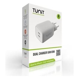 Tunit Alimentatore Usb-C 65W Dual Charger Gan 65W