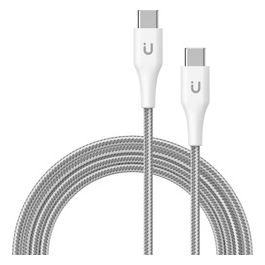 Cavo Dati Ricarica e Trasferimento Usb-C / Usb-C 60W 1mt Bianco