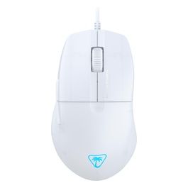 Pure SEL mouse da gioco biancoPure SEL - Mouse da gioco RGB ergonomico ultraleggero sensore ottico a 8K DPI sistema di pretensionamento illuminazione RGB - Bianco