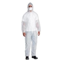 Tuta Monouso In Tnt Lifeguard 40 Xl Completa Di Cappuccio E Zip Intera