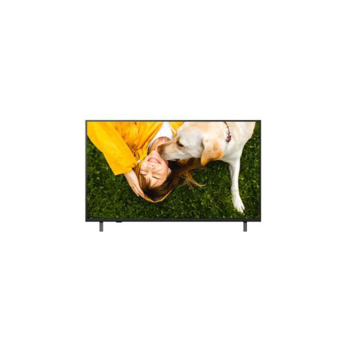 TV commerciale Smart TV da 75 pollici 4K Ultra HD con risoluzione 3840 x 2160 Pixel, sistema operativo WebOS, supporto HDR10 Pro e audio da 20 W.