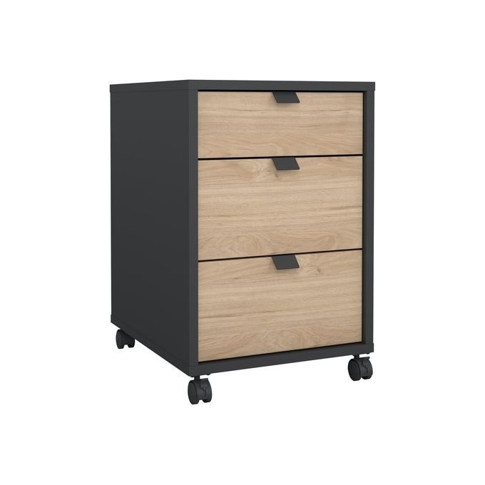 Tvilum Cassettiera Ufficio Sign Matt Grey e Jackson Hickory