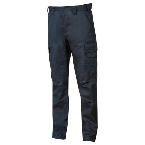 WIN226WB Belgrado Pantaloni da Lavoro Poli-Cotone Stretch 245 g/m² Lavabile 60°C Ginocchia Preformate Rinforzo Lombare colore Westlake Blue