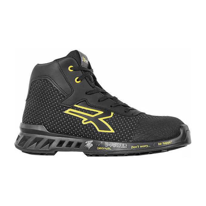Image of U-Power Scarpe Antinfortunistiche Joe Nero giallo alte Taglia 46