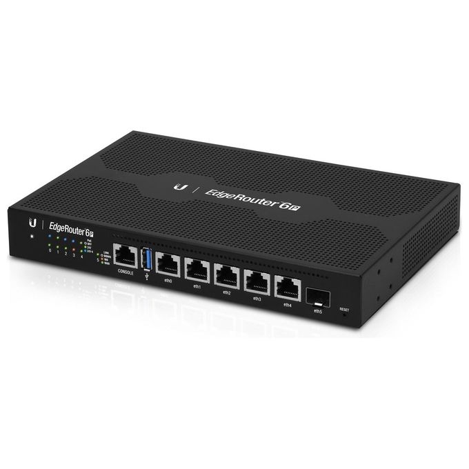 Ubiquiti Networks EdgeRouter 6P Router Cablato Collegamento Ethernet Lan Nero