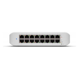 UniFi Switch Lite 16 porte Gigabit PoE+ montabile a parete bianco networking