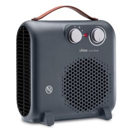 Crux Dual Grey Stufa Elettrica Basso Consumo 2000W 3 Livelli di Potenza Termostato Regolabile Termoventilatore con Maniglia da Trasporto
