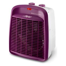 Persei Stufa Elettrica Termoventilatore Compatto 3 Modalità 2 Livelli di Potenza 2000W Funzione Ventilazione Termostato Regolabile Viola