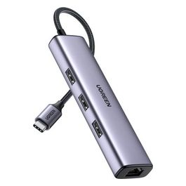 Ugreen Adattatore USB Type-C 4 in 1 RJ45 Gigabit 3x USB3.0