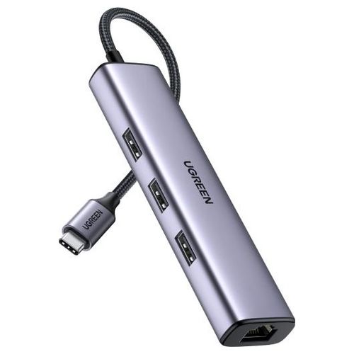 Ugreen Adattatore USB Type-C 4 in 1 RJ45 Gigabit 3x USB3.0