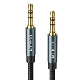 Cavo Audio 3.5mm Maschio a 3.5mm Maschio Placcato in Oro con Case in Metallo 1mt Blu