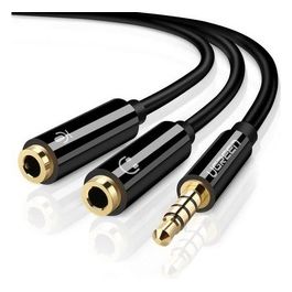 Cavo Audio 3.5mm Maschio a 2 Femmina Case Abs Nero