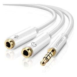 Cavo Audio 3.5mm Maschio a 2 Femmina Case Abs Bianco