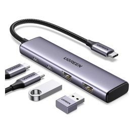 Hub Usb C 3.0 5gbps Adattatore Usb C a 2 Usb C e 2 Usb a