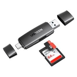 Ugreen Lettore di Schede Usb 3.2 Gen 1 Type-A/type-C Nero