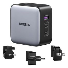 Ugreen USB-A2*USB-C 65W GaN Worldwide Caricabatterie da Viaggio