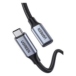 Usb-C 3.1 Extension Cable Cavo Usb 1mt Usb 3.2 Gen 2 Usb C Nero/Grigio