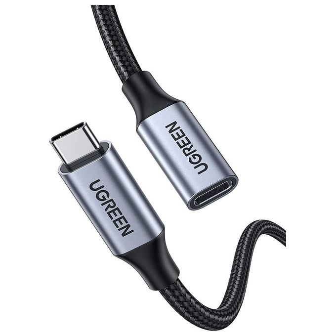 Ugreen Usb-C 3.1 Extension Cable Cavo Usb 1mt Usb 3.2 Gen 2 Usb C Nero-Grigio