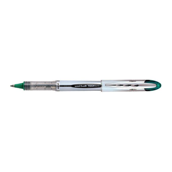 Uni-ball penna roller Vision Elite punta 0,8 mm inchiostro blu Airplane-Safe resistente acqua e luce acciaio inox