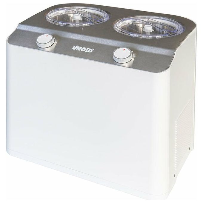 Unold Doppio Gelatiera 2.4 Litri 250W Acciaio Satinato-Bianco