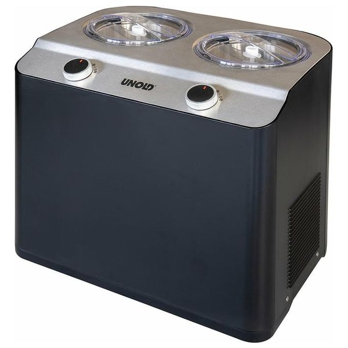 Unold Doppio Gelatiera 2.4 Litri 250W Nero-Acciaio Satinato