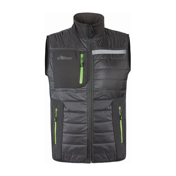 Upower Gilet Asphalt Grey Green Taglia XXL Wall