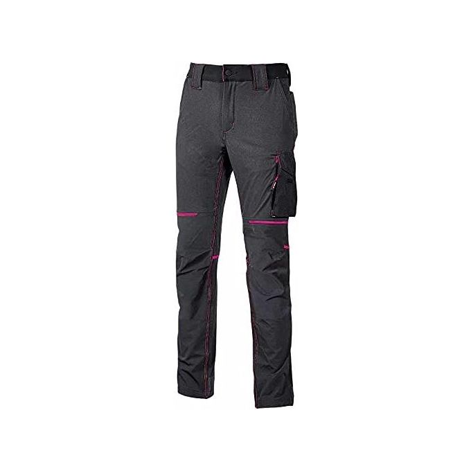 U-Power Pantalone Grigio-Fucsia Taglia M World