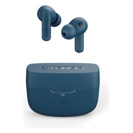 Atlanta Auricolari Wireless con Cancellazione Ibridi Attiva del Rumore con Bassi Profondi Bluetooth Multipunto Custodia di Ricarica Wireless Blu Acciaio