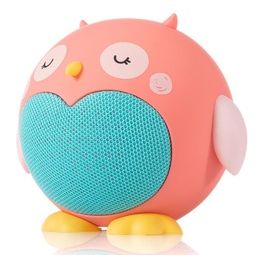 Urbanista Planet Buddies Altoparlante Bluetooth per Bambini Portatile con Microfono Gufo Rosa