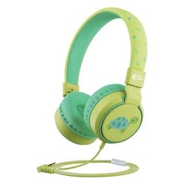 Urbanista Planet Buddies Cuffie per Bambini Cuffie On Ear Cablate Limitatore di Volume 85db con Microfono Tartaruga Verde