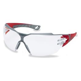 Uvex Pheos Cx2 Safety Spectacles Anti-Fog Rosso/Grigio